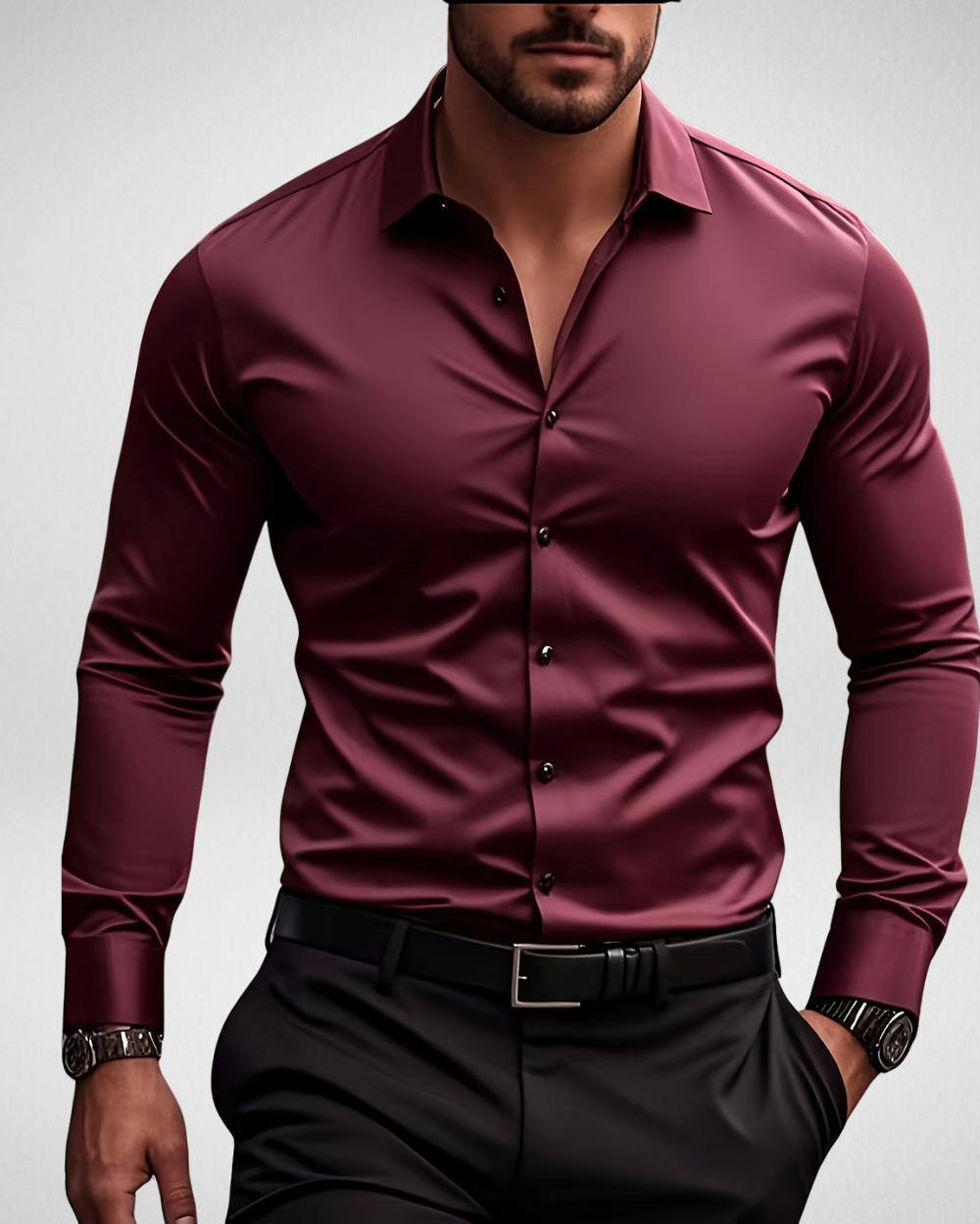 Slim Fit Heren Overhemd - Zakelijk - Luxe