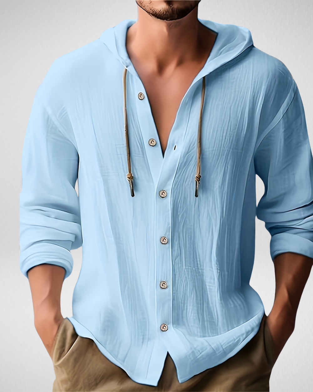 Herenshirt met Capuchon – Ademend & Casual