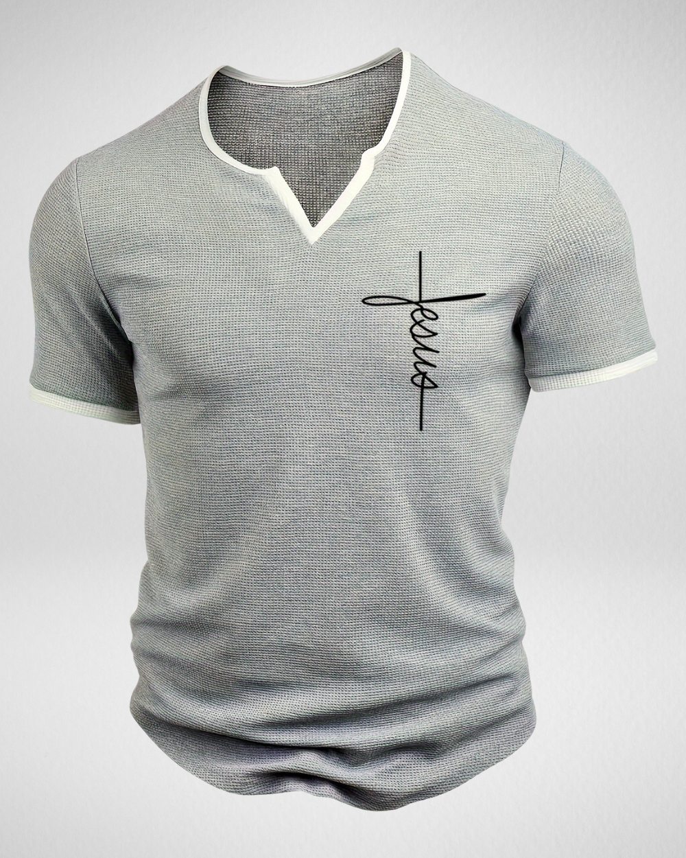 Heren T-Shirt - Grijs - Muscle Fit