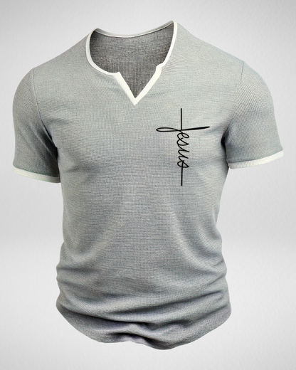 Heren T-Shirt - Grijs - Muscle Fit