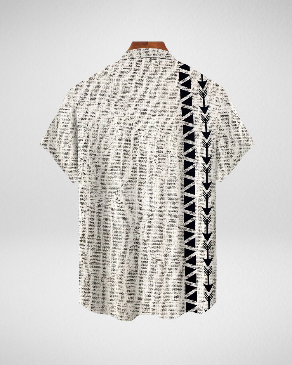 Heren Zomer Overhemd – Tribal Print – Korte Mouwen