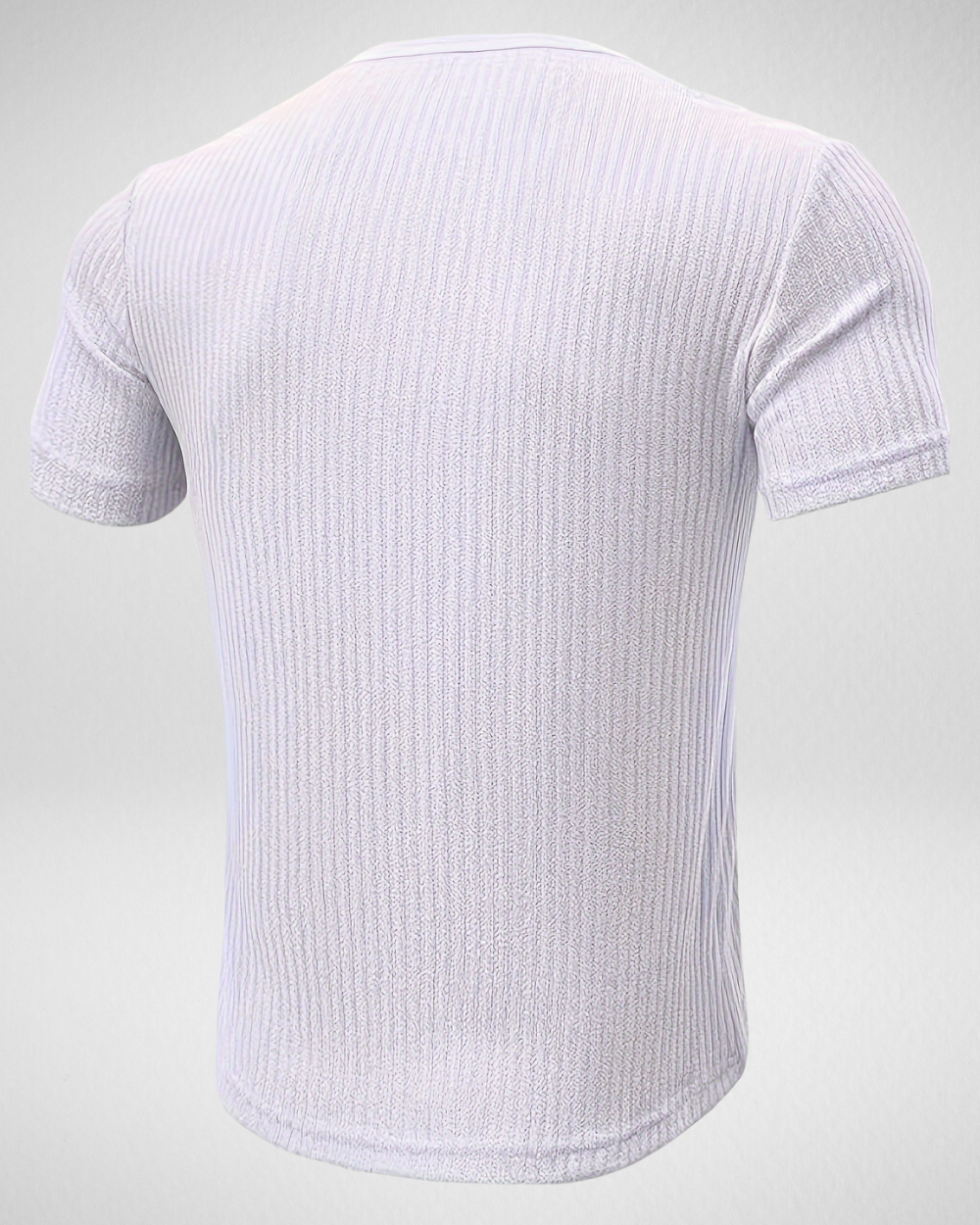 Heren Rib T-Shirt - Knoopsluiting – Comfortabel & Stijlvol