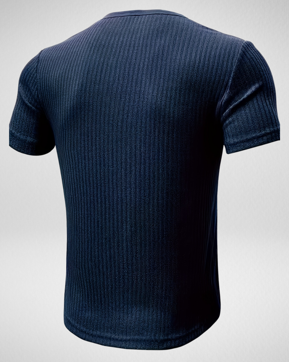Heren Rib T-Shirt - Knoopsluiting – Comfortabel & Stijlvol