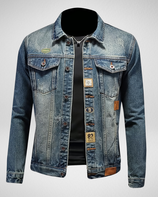 Heren Spijkerjack met Details – Demin Look