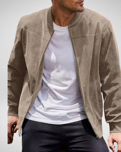 Herenjas Zomer Bomberjack – Suède Look