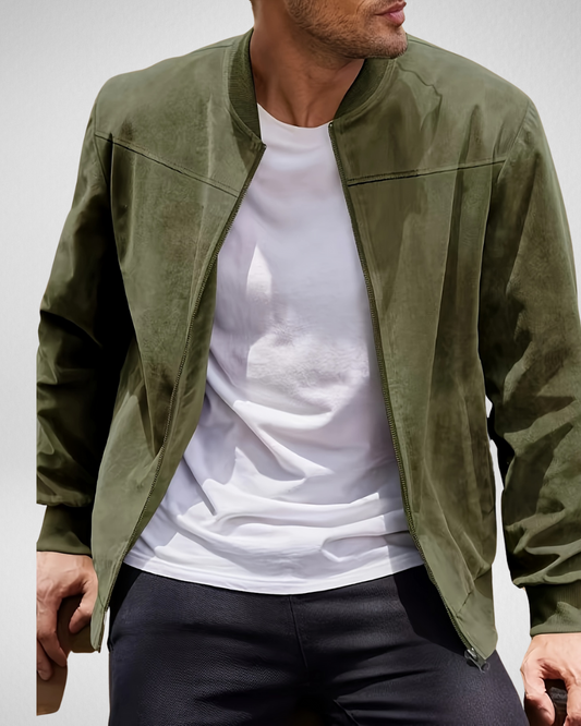 Herenjas Zomer Bomberjack – Suède Look