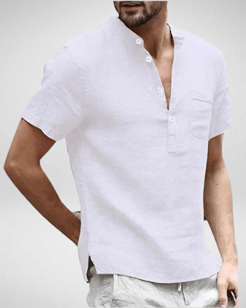 Zomer Shirt Mannen - Linnen - Luchtig Ontwerp - Roem Herenmode