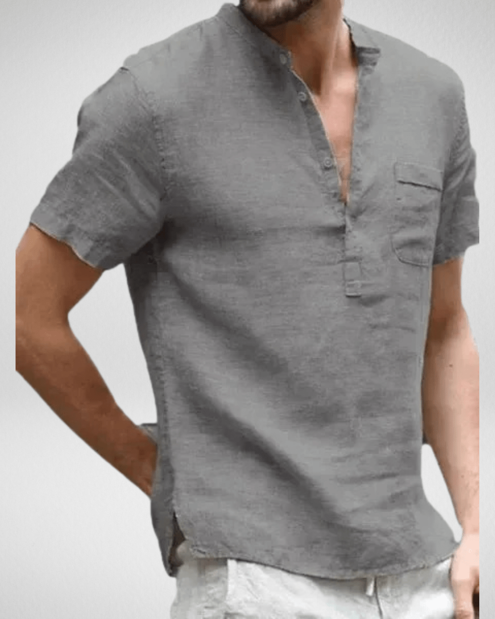 Zomer Shirt Mannen - Linnen - Luchtig Ontwerp - Roem Herenmode