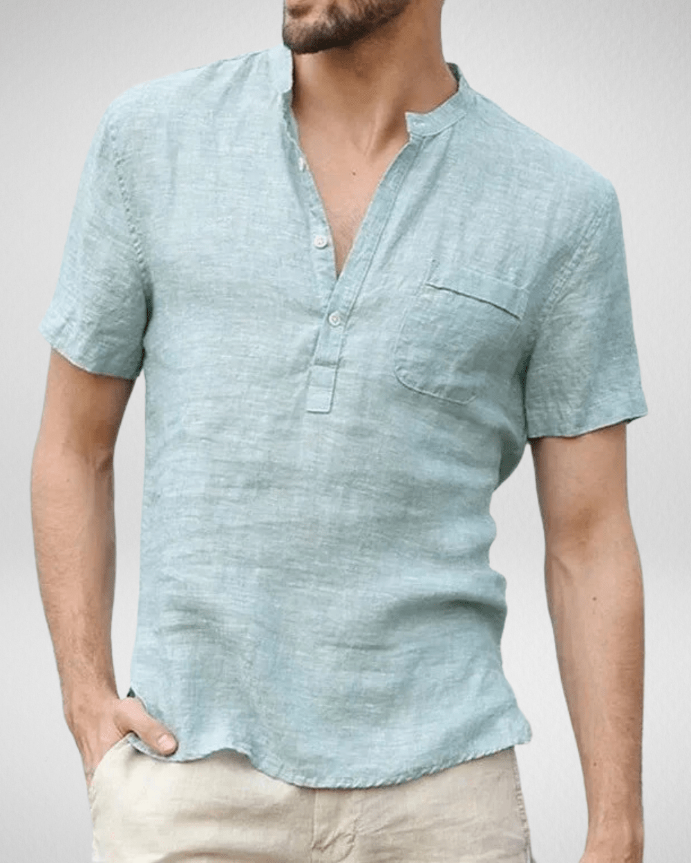 Zomer Shirt Mannen - Linnen - Luchtig Ontwerp - Roem Herenmode
