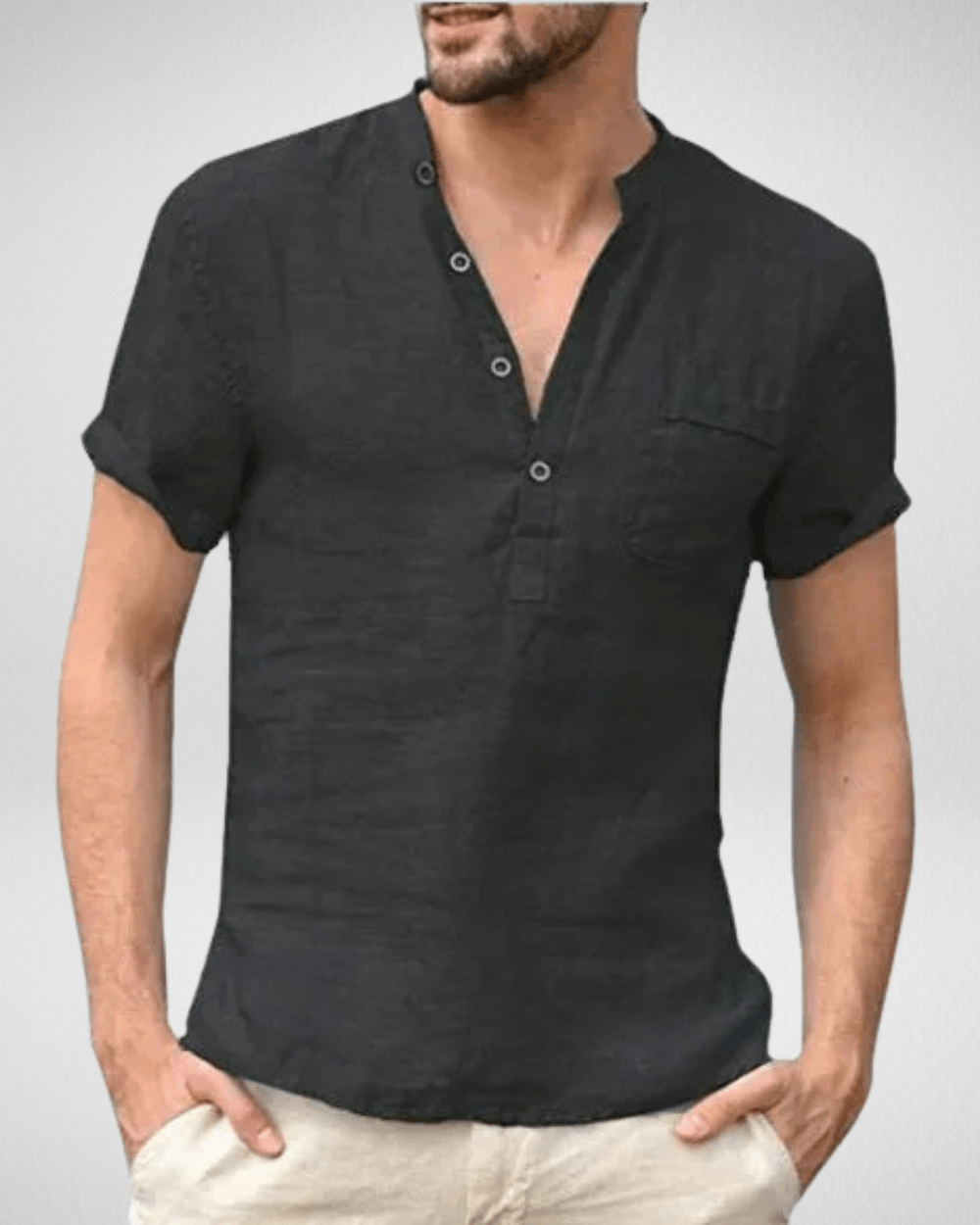 Zomer Shirt Mannen - Linnen - Luchtig Ontwerp - Roem Herenmode
