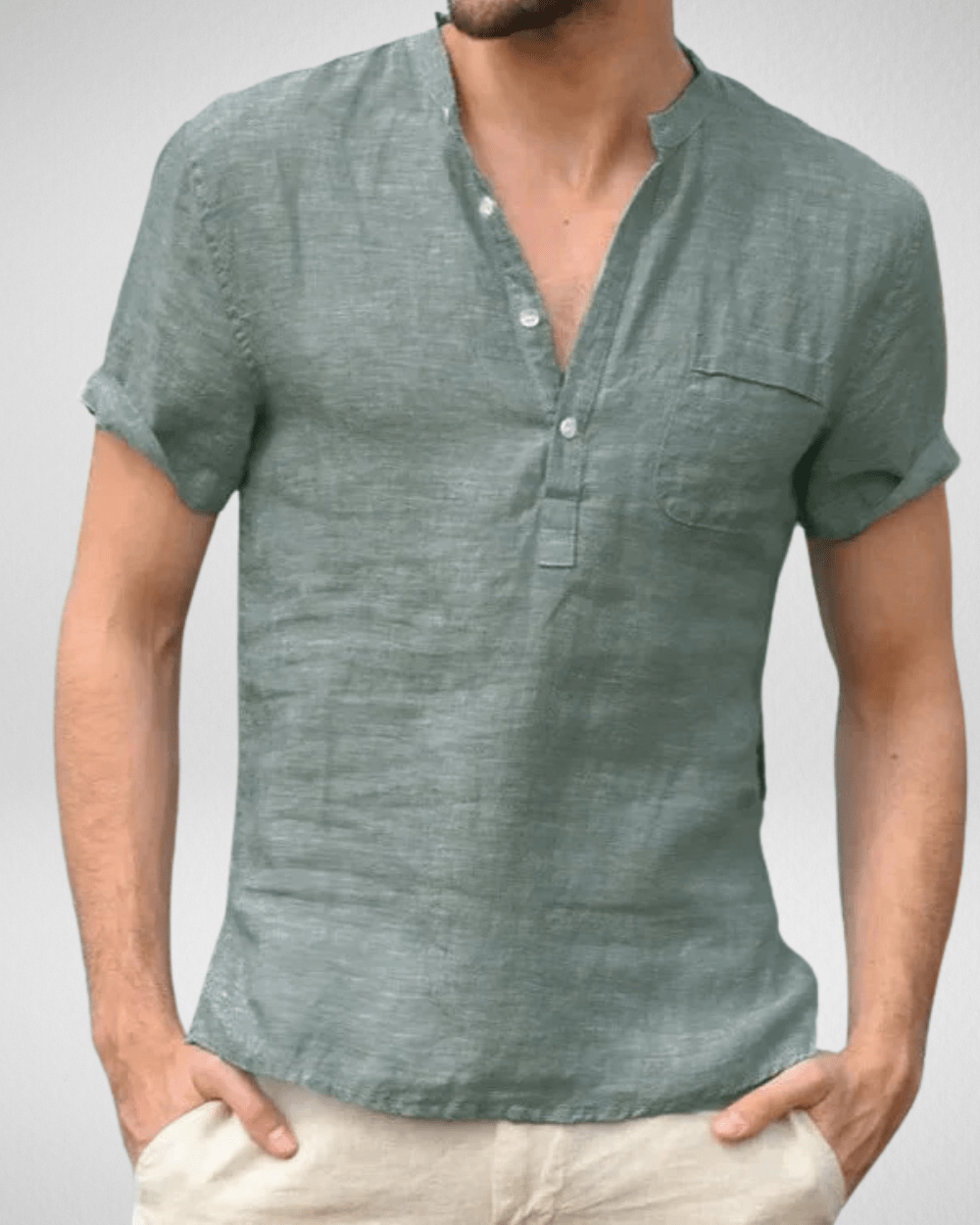 Zomer Shirt Mannen - Linnen - Luchtig Ontwerp - Roem Herenmode