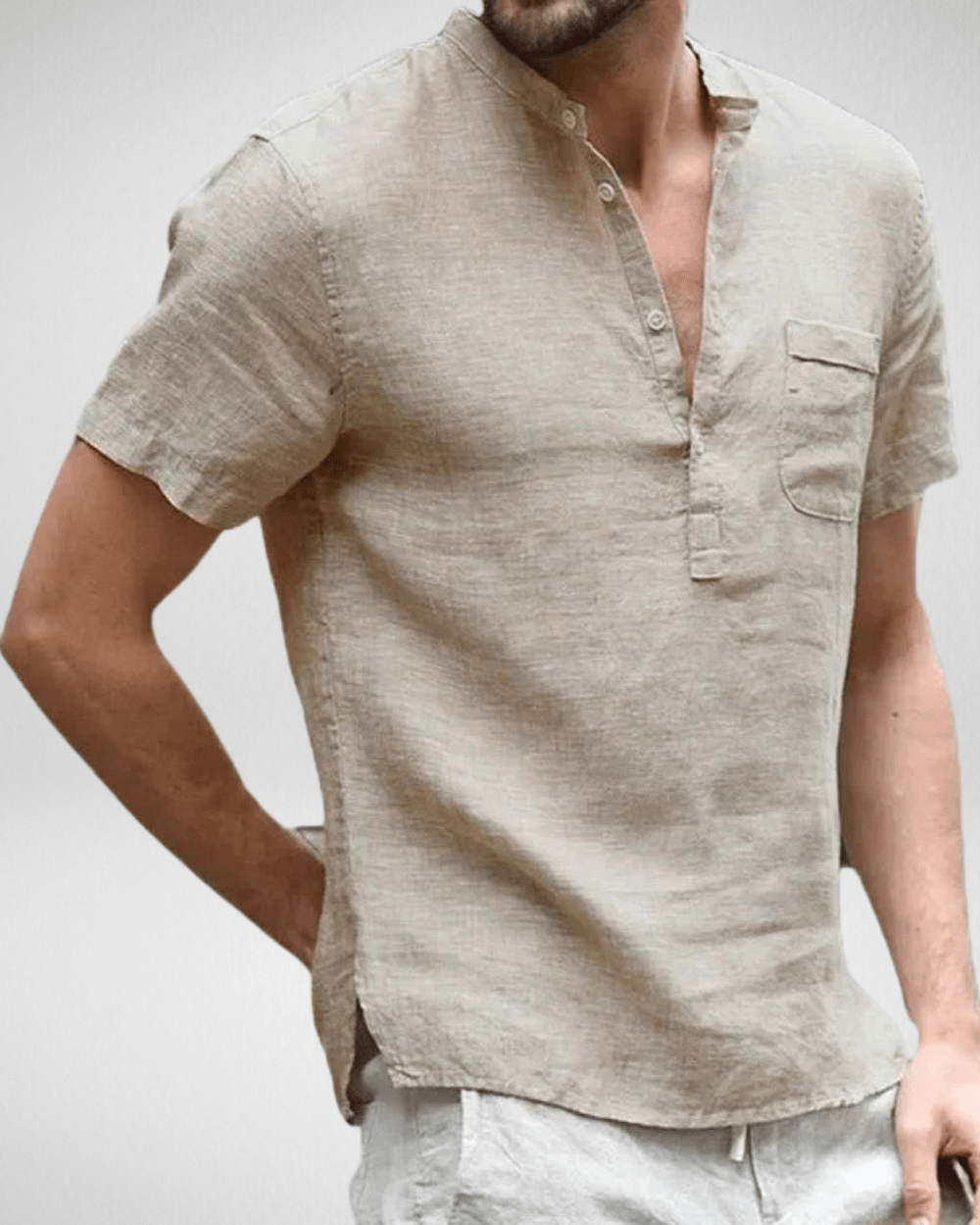 Zomer Shirt Mannen - Linnen - Luchtig Ontwerp - Roem Herenmode