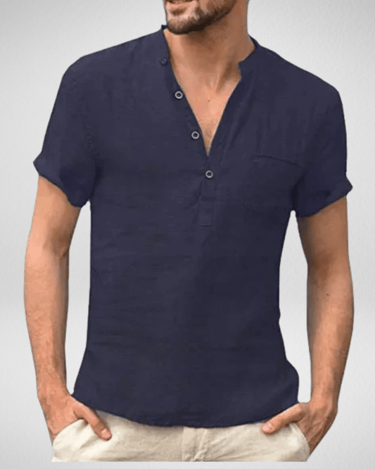 Zomer Shirt Mannen - Linnen - Luchtig Ontwerp - Roem Herenmode